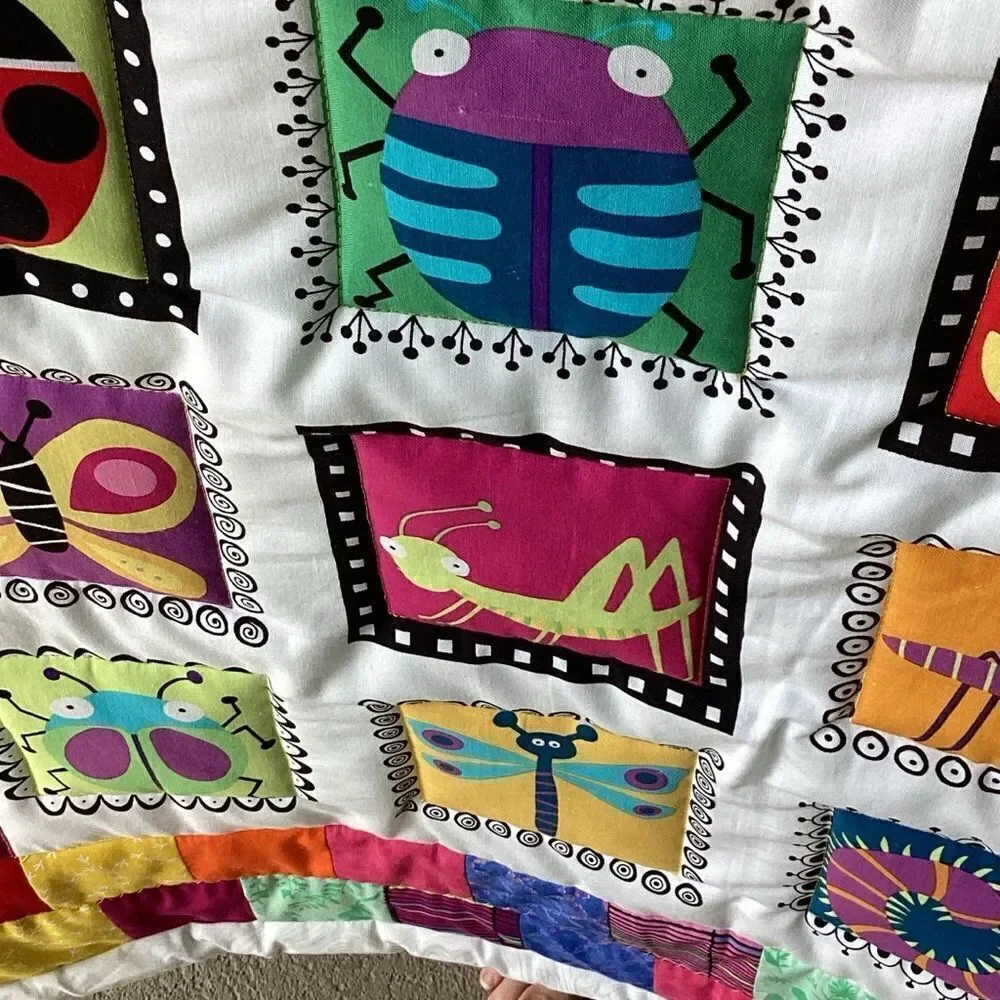 NWT. Girls Love Bugs Too! Hand Crafted Children’s Quilt
